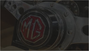 MG Moto Lita Polished Steering Wheel With Raised Center Boss Incorporating the MG Logo